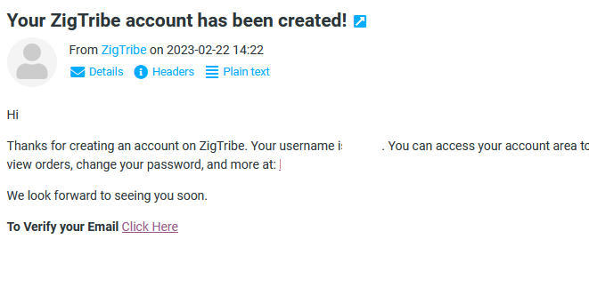 ZigTribe - Reset Account Password 