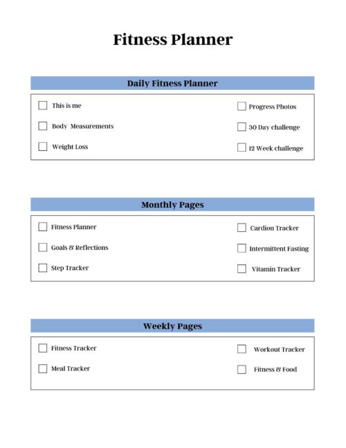 PLR Fitness Planner 2.0 (20 Pages)